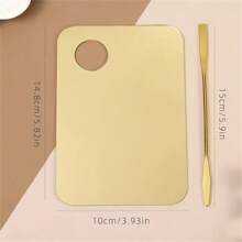 Acrylic Foundation Palette, Professional Makeup Artist Use Nail Polish Palette, Colorful Stainless Steel Sticks