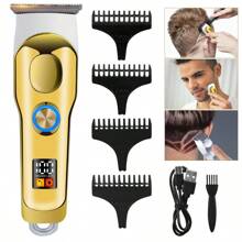 1 件 USB 可充电 5W 电动理发器，数字显示迷你电动剃须刀 - 彩色 - 查看 3