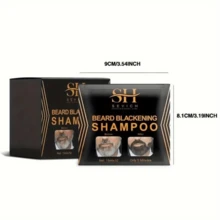 SEVICH Beard Blackening Shampoo For Men - Easy-To-Use, Natural Darkening Results In 5 Minutes, Cost-Effective Home Solution For A Fuller, Younger Look, Beard Shampoo And Conditioner - 黑色 - 查看 10