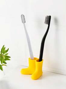 1pc Creative Portable Toothbrush Holder, Bathroom Rain Boot Shaped Toothbrush Storage Rack, Makeup Brush Holder, Office Stationery Pen Organizer, Portable Cutlery Holder Home Bathroom Decor Fall Decor Back To School - Multicolor - View 4