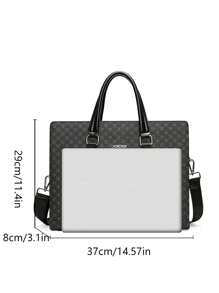 gorchis New Style Men's Handbag, Password Lock Anti-Theft Business Briefcase, Multi-Layer High Capacity Laptop Bag, Multifunctional Shoulder Messenger Bag, Printed, Versatile Courier Bag Vintage - Black - View 5