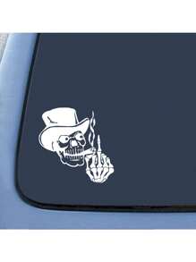 PVC Skull Pattern Windshield Car Rear Window Decal - Vinyl B-Pillar Car Protection Decal, Easy To Apply And Remove Large Vinyl Glass Decals