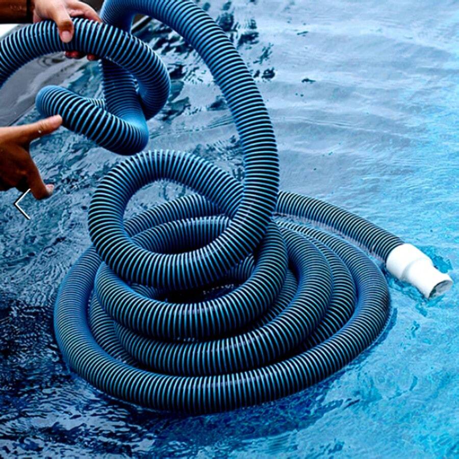18ft Dual-Color Cleaning Soft Hose With Swivel Sleeve, Suitable For Aboveground And Inground Swimming Pools
