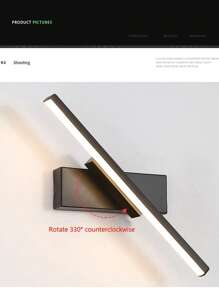 Modern Led Mirror Light Simple Touch Control Wall Sconce 330 ° Rotation-Led Rechargeable Magnetic Light Mirror Lamp Fixtures Black /White 30/60/80cm Aluminium Dimmable Rotating Rechargeable Wall Light Home Decor Fixtures For Living Room Bedroom Bedroom Bedside Hallway Lamp Dining Room Kitchen Wall