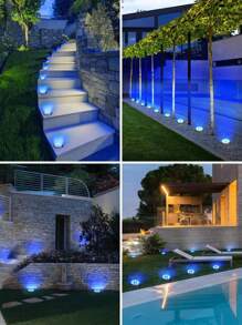 Outdoor Solar Ground Lights, Solar Path Lights, Solar Lawn Lights, Solar Garden Lights, Solar Walkway Lights, Solar Lighting, IP65 Waterproof Ambient Lights, Suitable For Courtyards, Villas, Sheds, Gardens, Terraces, Parties, Picnics, Halloween Festivals, And Other Lighting Applications.