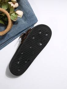 Summer Women's Slippers Large Size Fashion Women Shoes Shiny Ornament Double Buckle Women Beach Shoes Soft Comfortable Slippers