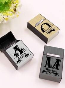 1/2Pcs Personalized Name Cigarette Case, Custom Cigarette Box, Cigarette Holder, Personalized Portable Cigarette Storage Box Customized