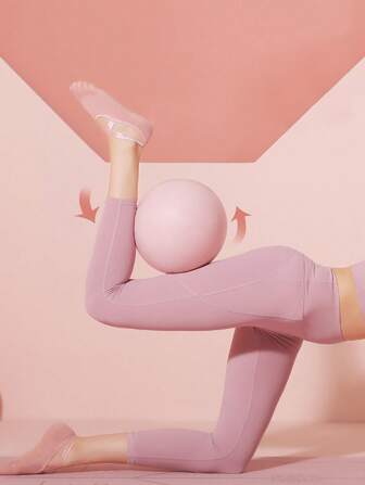 1pc Pink Anti-Burst Mini Pilates Exercise Ball, 25cm Small Yoga Ball For Core Strength Training, Fitness, Yoga, Postnatal Rehabilitation, Gym Workout, Exercise Equipment For Women
