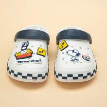 Miniso Snoopy Series Round Stripes Cute Cartoon Fashion Ladies Slippers - White - View 5