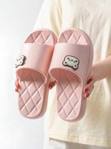 舒适简约可爱拖鞋男女四季穿防滑静音多功能家居户外旅行沙滩拖鞋高弹轻便透气 - 粉色 - 查看 2