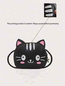 A Custom Crossbody Bag With A Personalized Name Or Holiday Message. 1 Piece Children'S Mini Cute Cartoon Fashion Shoulder Korean New Male And Female Baby Kitten Round Suitable For Girls Daily Use Primary School Students Junior High Shopping Outdoor Sports. Good Friends, Christmas Gifts. Birthday Gifts, Valentine'S Day Gift Girl. Customize Your Own Name, Letters, Lucky Numbers, Etc. - Multicolor - View 9