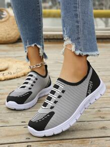 Damen Klassisch Einfache Atmungsaktiv Schwarz Pink Outdoor/Arbeit/Sport/Reise Lässig Schuhe, geeignet für ältere Mütter