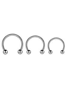 3 stuks roestvrij stalen punk hoepel oorbellen voor vrouwen 14K gouden neus septum ring helix kraakbeen piercing cadeau sieraden lichaam hoefijzer ring