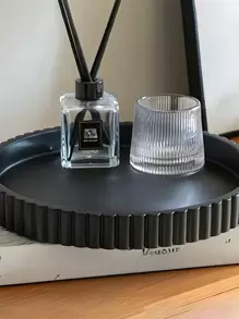 1 Stück klassischer runder dekorativer Tablett aus Marmor-Harz Pulver, modisches Akzenttablett für Couchtische, Regale und Konsolen Dekoration, perfekt für Innen- und Außen Dekorationen, Küchendekorative Schale, Wohndekorations Tablett, Obstschale