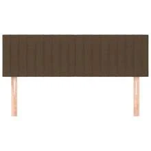 vidaXL Hoofdborden 2 st 72x5x78/88 cm stof donkerbruin