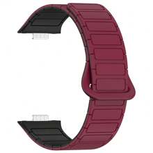 Bracelet de remplacement en silicone bicolore et boucle magnétique compatible avec la Watch Fit 3. Interface métallique de remplacement compatible avec la Watch Fit 3