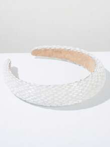 1 pieza Diadema con cuentas de estilo coreano, de nueva y multicolor, con diseño de frente alta y versátil, accesorio de cabello hecho a mano con tubo de cristal, elegante y creativo para uso diario