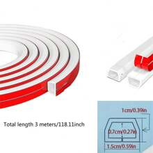 1pc 39.37inch/118.11inch Self-Adhesive PVC Cable Management Tube, Invisible Floor Wire Cover For Desk, Wall & Floor Installation, Home Decor Cable Concealment Channel