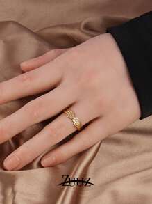 1pc Fashion Stainless Steel Wing Charm Ring For Women Open Ring Jewelry Best Friends Gifts Suitable Daily Wear - Ring - View 4