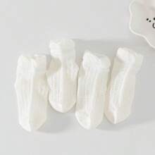 3 Pairs Mixed Newborn Baby & Toddler Anti-Slip Short Mesh Socks For Indoor Crawling, Summer Thin Style