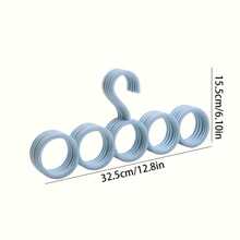 5 opakowań wielofunkcyjnych, oszczędzających miejsce, antypoślizgowych wieszaków z 5 haczykami - plastikowy organizer do szafy na szaliki, krawaty, biustonosze, skarpetki