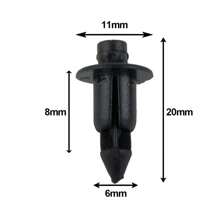 100 piezas Remaches de 6mm universales para carrocería de motocicleta, sujetadores de panel, tornillos para Suzuki, Kawasaki,