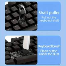 Cleaning Kit, Computer Keyboard Brush, Headphone Cleaning Pen, Screen Cleaning Spray Bottle Set, Multi-Function Tool, Keycap Switch Puller With Storage Box