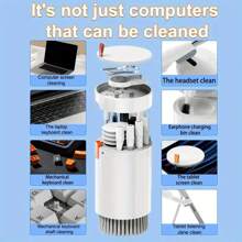 Cleaning Kit, Computer Keyboard Brush, Headphone Cleaning Pen, Screen Cleaning Spray Bottle Set, Multi-Function Tool, Keycap Switch Puller With Storage Box