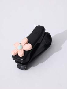 1pc Flower Decor Multifunctional Car Sun Visor Clip, Holds Sunglasses, Cards, Notes