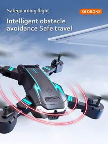 Drone S6 Profesional con control remoto, dron plegable de 720P con doble cámara y control remoto, mantiene la altura, juguete de control remoto, regalo para hombres, para usar en interiores y exteriores, dron económico, bolsa de almacenamiento de regalo, accesorios de repuesto, regalos de Navidad, Halloween, Acción de Gracias