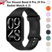 Offizielles Silikon-Uhrenarmband kompatibel mit Redmi Watch 4/5 Smartwatch, Armband-Zubehör, Armband-Austausch kompatibel mit Xiaomi Mi Band 9 Pro/8 Pro