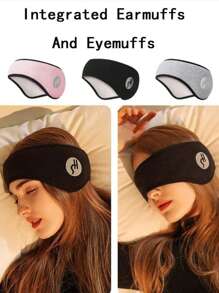 1 Piece Adjustable Hook & Loop Closure Eye Mask With 1 Piece Earplugs, Sleep Mask Blocks Out Noise Without Putting Pressure On Your Ears, Suitable For Sleeping, Napping, And Year-Round Night Use. - Multicolor - View 4