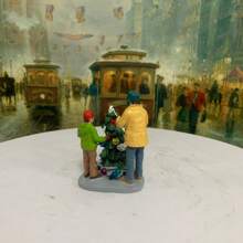 Lemax 手绘树脂装饰套装，DIY 立体模型微型风景模型，适用于圣诞节和万圣节节日装饰