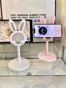 1 Desktop Adjustable Foldable Rabbit Shaped Tablet Stand, A Must-Have For Home Use On Mobile Phone Days, Birthdays, And Holidays
