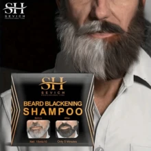 SEVICH Beard Blackening Shampoo For Men - Easy-To-Use, Natural Darkening Results In 5 Minutes, Cost-Effective Home Solution For A Fuller, Younger Look, Beard Shampoo And Conditioner - 黑色 - 查看 2