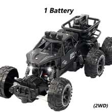 轮驱动，遥控车，2.4GHz 越野遥控车，高速跳跃遥控车，独立减震，轻松应对复杂地形，强劲轮驱动，比例油门/转向，支持车辆一起比赛，生日和圣诞礼物