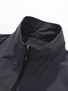 男士新款轻便户外钓鱼背心，无袖工装夹克，多口袋，立领，春夏秋季