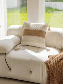 1 件時尚簡約灰色靠墊套