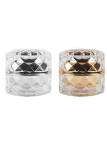 Glass Cream Bottle, Crystal Diamond Cream Jar, Cosmetic Jar, Diamond Cream Empty Bottle(50ml) Holiday Essentials Holiday Travel Travel Essentials Travel Bag Travel Accessories Graduation