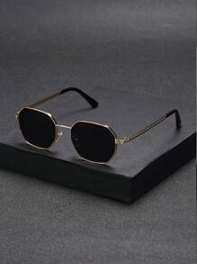 Spersonalizowane Punkowe Wyglądy Uliczne Odcienie Podstawy Swobodne 1 szt. Geometryczne Metalowe Pełne Ramki Przyciemniane Soczewki Modne Okulary, Dla Mężczyzn-Na Zewnątrz Codzienne Aktywności, Podróże, Golf, Dekoracja Jazdy