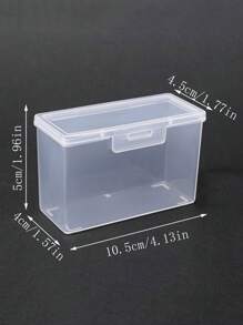 1pc Dust-Proof Cleaning Swab Storage Box With Lid, Sliding Window Plastic Pads & Makeup Organizer Box, Desk Desktop Small Item Holder, Drawer Style Storage Box For Cleaning Swabs, Toothpicks - Multicolor - View 13