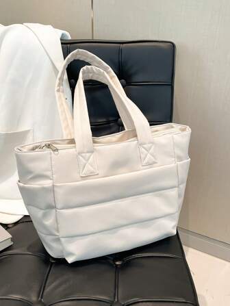 Women's Tote Bag, Lightweight & Fluffy Handbag, Suitable For Travel, Work, Beach, Gym, Shopping, Tote Bags For School,College Essentials, Perfectly Matching With Fall Outfits Women