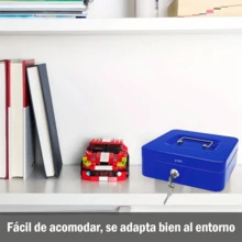caja mediana de acero de seguro con bandeja extraíble para monedas y cerradura de llave,Caja Fuerte De Seguridad Metalica Con Llave Ahorros Negocio - pequeño - Ver 3