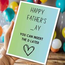 1pc, Fun Father's Day Greeting Card. (With Envelope) High Quality Paper, "I HOPEYOUR FATHER'S DAY IS AS GOOD AS YOUR DI_" Suitable For Father's Day, The Perfect Gift Card For Dad On Father's Day. Greeting Card (12cm/4.7inx17cm/6.7in)