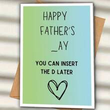 1pc, Fun Father's Day Greeting Card. (With Envelope) High Quality Paper, "I HOPEYOUR FATHER'S DAY IS AS GOOD AS YOUR DI_" Suitable For Father's Day, The Perfect Gift Card For Dad On Father's Day. Greeting Card (12cm/4.7inx17cm/6.7in)