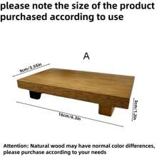 农舍风格木制浴室托盘、农舍装饰台面收纳架、肥皂盒厨房配件、实木展示架 - 彩色 - 查看 9