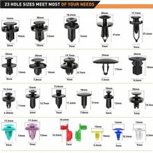 725 piezas/Caja Grapas de plástico de repuesto para automóviles para paneles de puertas, parachoques y caja de almacenamiento con remaches de expansión