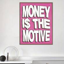 1 幅引文粉色文字壁画高品质墙壁艺术印刷海报简约帆布 | 直接悬挂墙壁装饰画适合家居礼物、客厅、浴室、卧室、厨房(无框架) - 彩色 - 查看 4