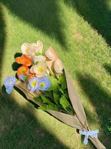 3pcs Artificial Fake Flowers Plants Poppies Silk Flower Arrangements Wedding Bouquets Decorations Plastic Floral Table Centerpieces For Home Kitchen Garden Party Decor. Gifts Birthday Graduation