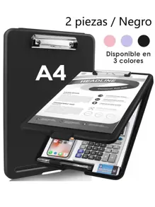 A4 File Organizer Box, A4 Paper Collection And Organization, A4 Notepad Folder, Cardboard Paper, Drawing Board, A4 File Board - 2 Pieces Black - View 1